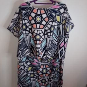 Black and white shirt and skirt set